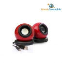 Altavoz Mini Speaker Power Usb Minijack Rojo