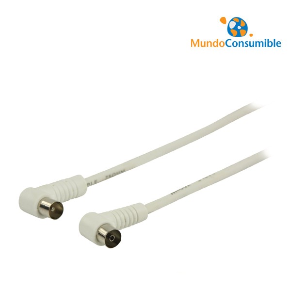 Cable Antena Coaxial Blanco Macho-Hembra 7.00 Mt - Mundo