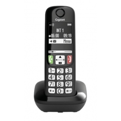 Gigaset E270 Telefono Inalambrico DECT Ayuda Visual y Auditiva Teclas Grandes Negro (Outlet)