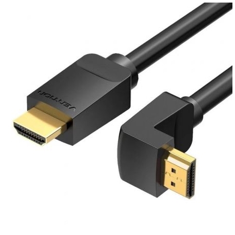 Cable HDMI 2.0 4K Vention Acodado AAQBF HDMI Macho / Macho 1 metro Negro