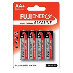 Fujienergy Pack de 4 Pilas Alcalinas LR06 AA 1.5V