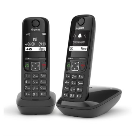 Gigaset A690 Duo DECT Telefonos Inalambricos Negro / Plateado (Outlet)