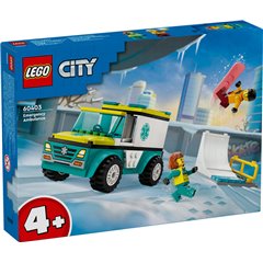 LEGO City - Ambulancia de Emergencias y Chico con Snowboard - 60403