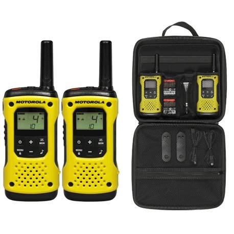 Motorola T92 H20 Walkie Talkie Pack 2, Bateria, IP67 Amarillo Negro (Outlet)