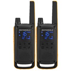 Motorola T82EX Walkie Talkie Pack 2 Baterias Negro Amarillo (Outlet)